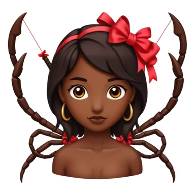 Scorpio with a bow sticker