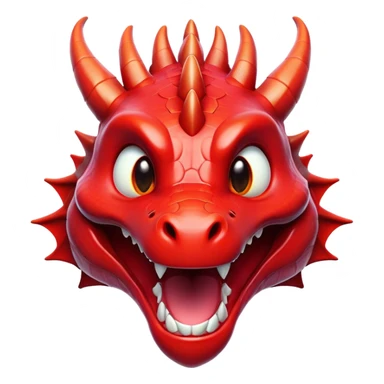 Cinematic Comical Dragon Portrait Emoji, Head tilted dramatically with an exaggeratedly amused expression, featuring a striking, glossy scaled body with bold, angular features and wide, expressive eyes filled with playful disbelief, Simplified yet hilariously expressive features, highly detailed, glowing with a slightly sassy, otherworldly glow, high shine, dramatic yet playful, stylized with an air of cheeky mythical mischief, soft glowing outline, capturing the essence of a spirited and over-the-top dragon that looks ready to breathe fire into internet fame instantly! sticker