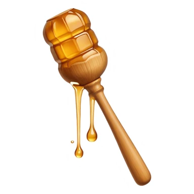wooden honey dipper sticker