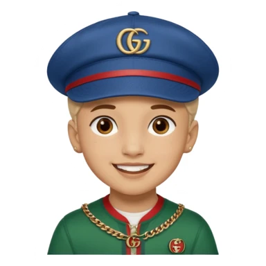 Ragazzo mulatto con cappello Gucci che fa il terzo dritto sticker