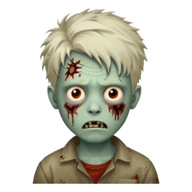 Menino Zumbi cabelo bagunçado sticker