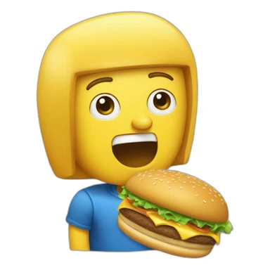 Bob l'éponge qui mange un hamburger sticker