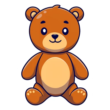 A teddy bear sticker