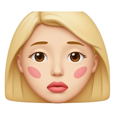 minimal flat emoji showing emotional pressure,
slightly compressed lips,
tight but controlled facial features,
no panic or fear,
muted pastel colors,
serious but calm wellness aesthetic,
transparent background,
vector illustration
 sticker