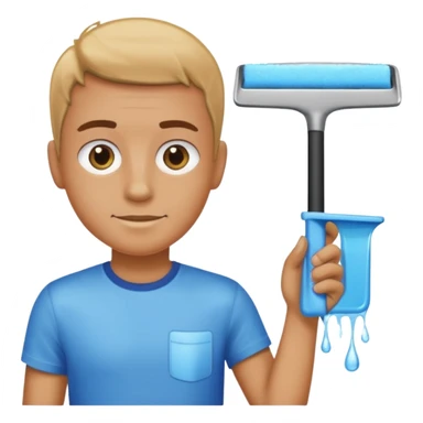 Personne nettoyant les fenêtres sticker