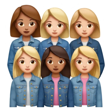 girls in jean jackets sticker