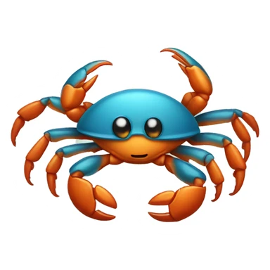 Crab with shy face sticker