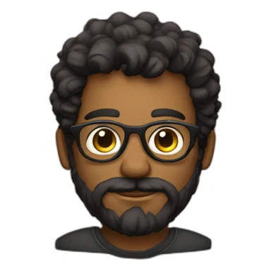hombre de piel oscura pelo corto y rizado con lentes de sol  sticker