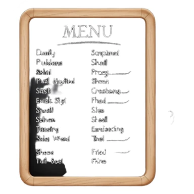 menu list sticker