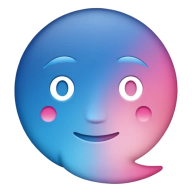 gender neutral symbol, gradient of blue and pink, classic emoji style, suitable for Discord role icon sticker