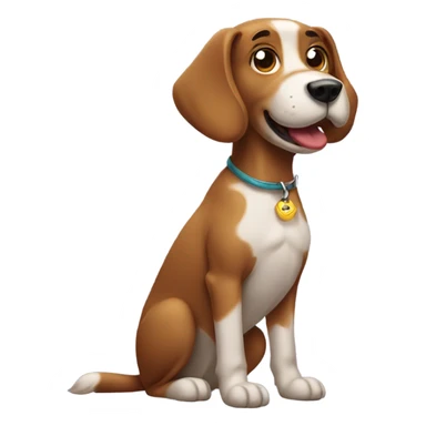 Dog going poop sticker