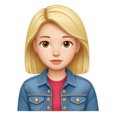 Girl with Jean jacket sticker