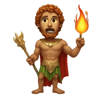 algerian prometheus with fire sticker