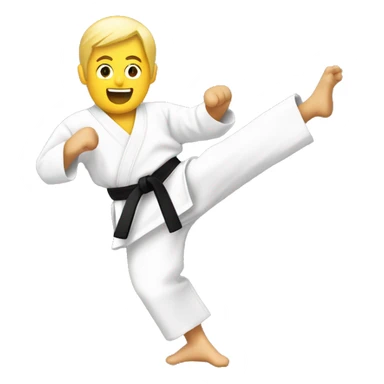 Karate kick sticker