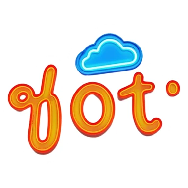  neon sign with the word hot sticker
