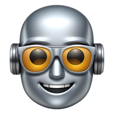 a smiling robot emoji with sunglasses sticker