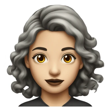 smoky portrait of a girl sticker