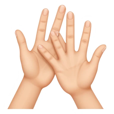Two hands touching all finger tips sticker