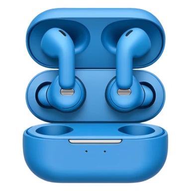 blue wireless earbuds sticker