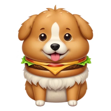 cute burger dog sticker