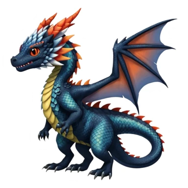 Dutch-Angel-Dragon-Grem2-Trico-Nargacuga-Salandit-Drudigon-fusion-animal-creature, full body  sticker