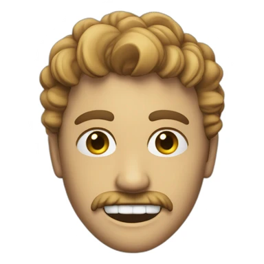 Create an emoji representing a ‘Friday the 13th’ killer with a big, sly smile, reminiscent of the moment when he says, ‘😂☺️ that’s definitely not me’ sticker