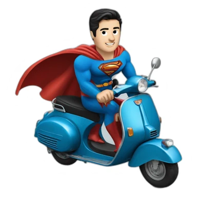 Superman en vespa sticker