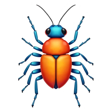 pixelated bug sticker