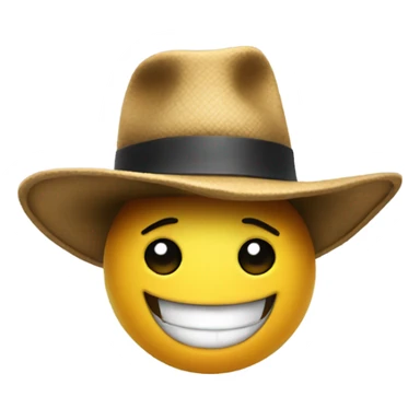 Smiley With too big hat sticker