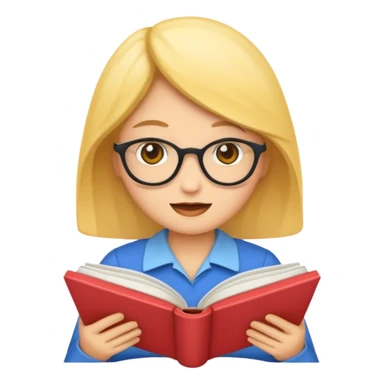 emoji LENDO UM LIVRO ESTUDANDO FEMININO sticker