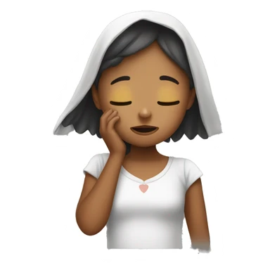 Una niña durmiendo  sticker