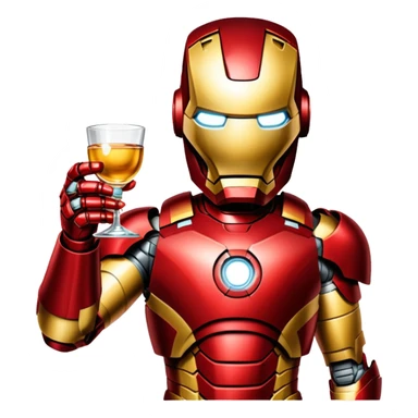 Iron man with vodka sticker