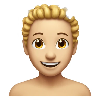 a happy face with butterflies around its head expressing illusion or fantasy sticker