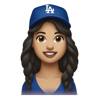 selena gomez with dodgers cap sticker