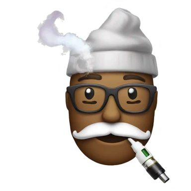 A vape with a face sticker