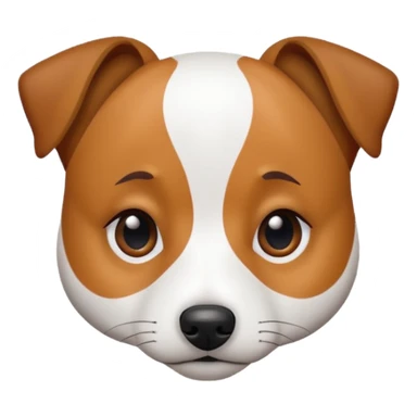 Chien jack Russel blanc avec deux tache marron sur ses yeux et dort ! sticker