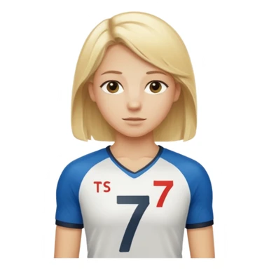 blonde Number 7 Printed Athlete sticker
