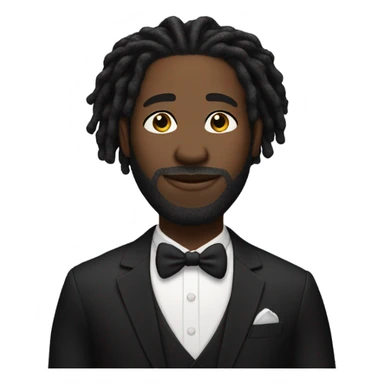 Black man with dreadlocks having a date night￼ sticker