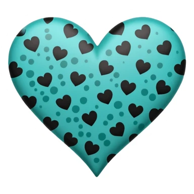 Teal cow print heart sticker