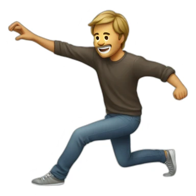 homme qui fait un dab sticker