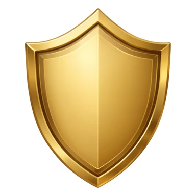 Gold shield with trophy shine sticker