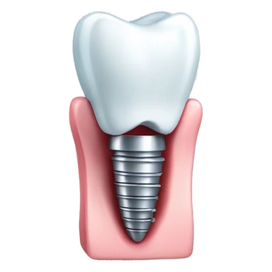 Dental implant with tooth sticker