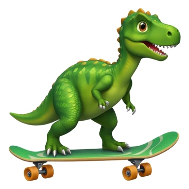 Dino skateboarding sticker