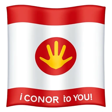 A flag that says Connor I’m going to tickle you sticker
