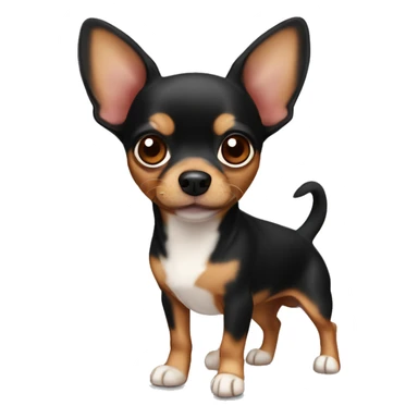 Chihuahua/daschund brown and black calico sticker
