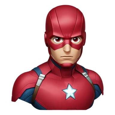 vision marvel half body with red face from captain america: civil war sticker