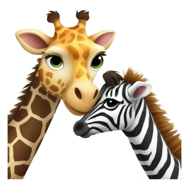 Giraffe tiger and zebra hugging sticker