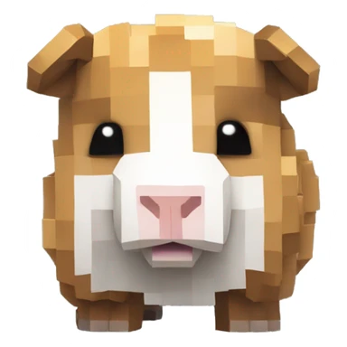 Minecraft style statue of a guineapig sticker