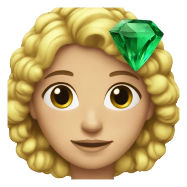  woman with a crown emerald sticker