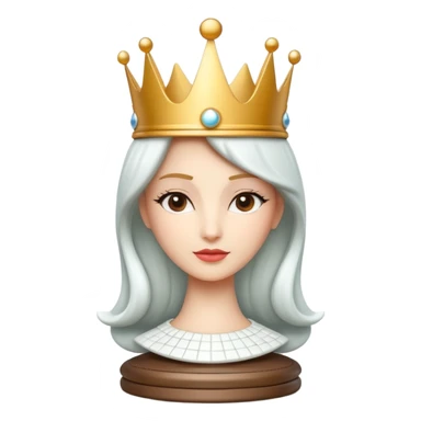 
chess queen piece object, elegant crown top, 3D cartoon, glossy material, soft shadow, mobile game icon style, centered, clean background, no text, no watermark
 sticker
